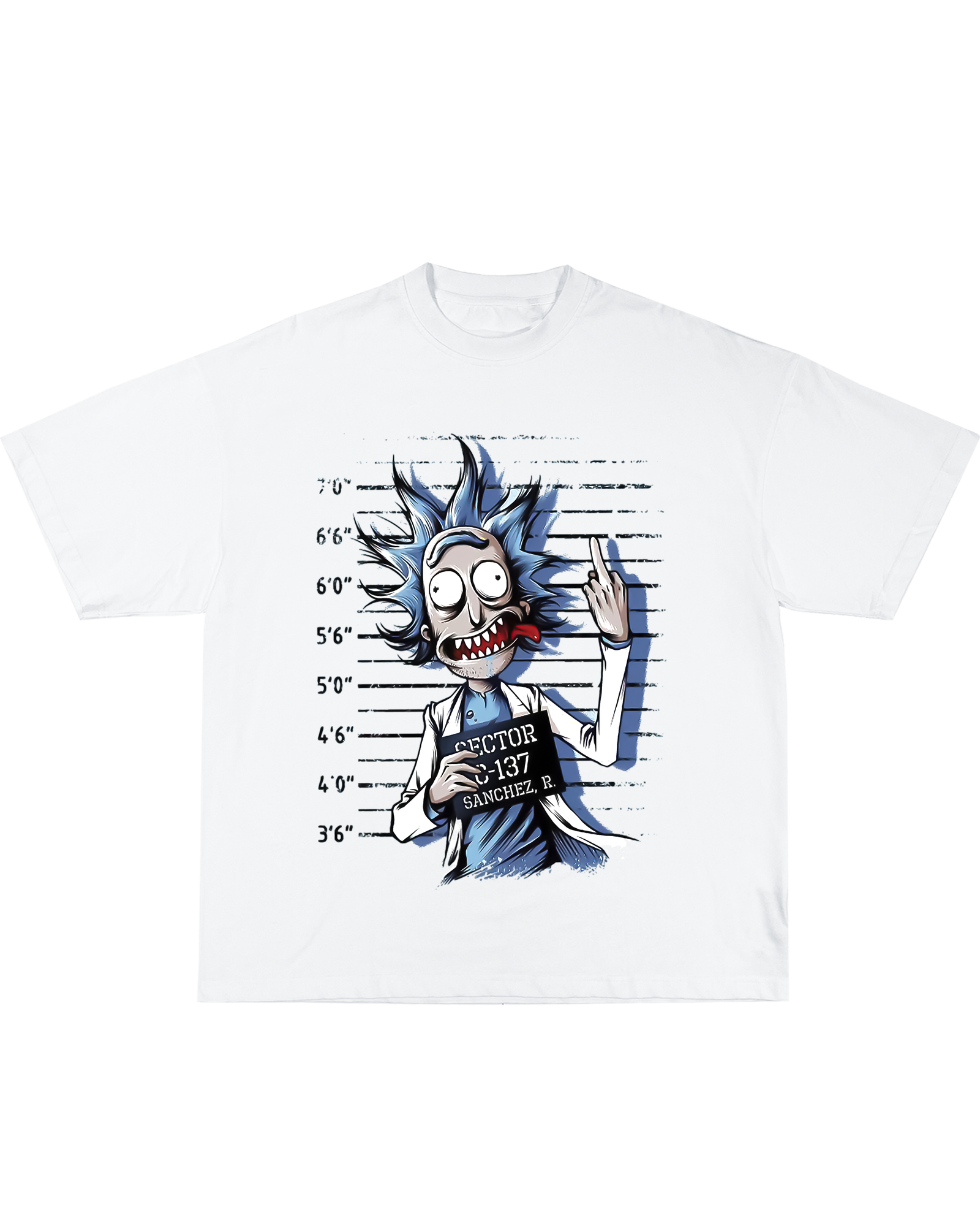 Untitled-1 Rick and Morty Mugshot Oversize T-Shirt