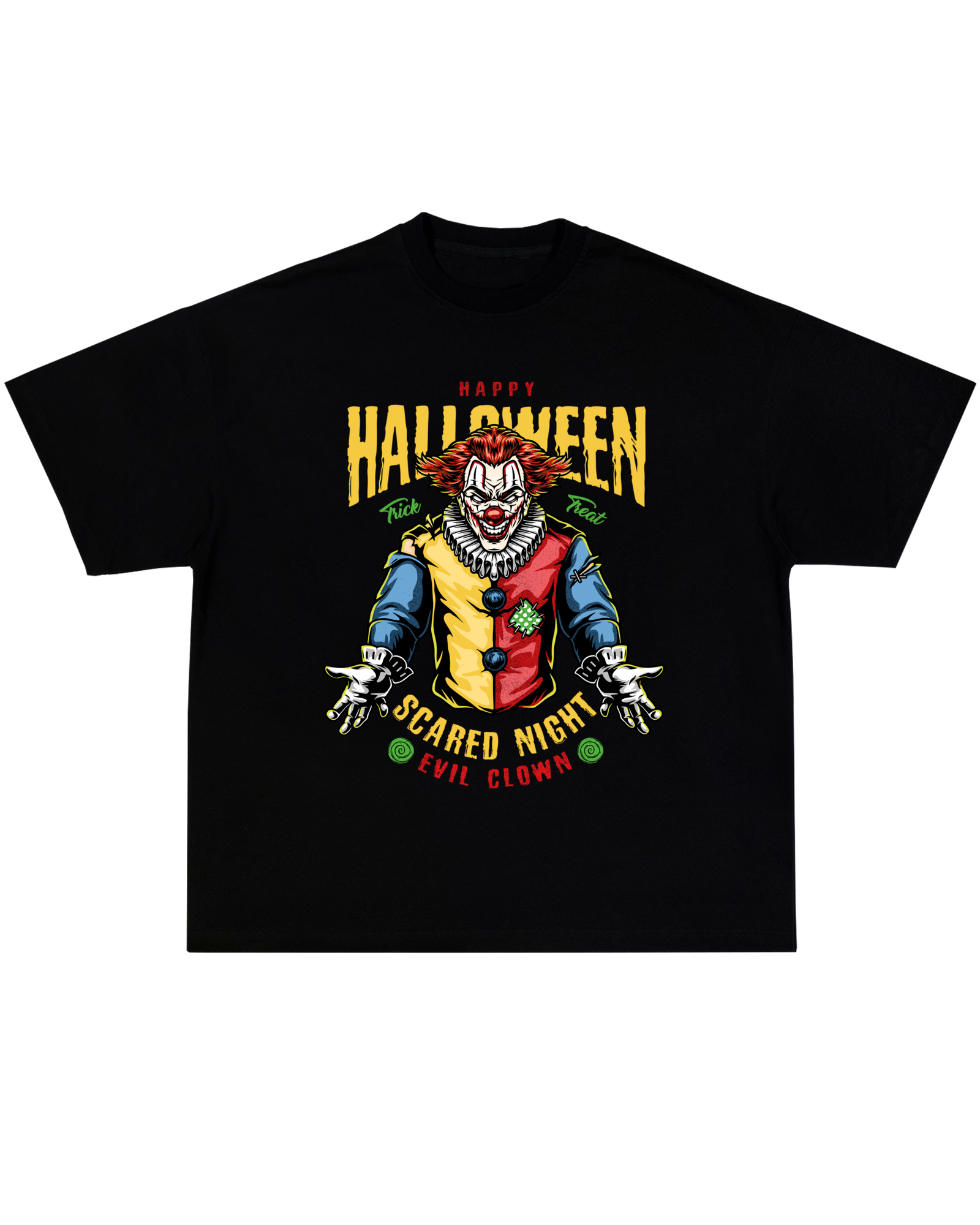 Untitled-5 Halloween Evil Clown OVERSIZE T-Shirt
