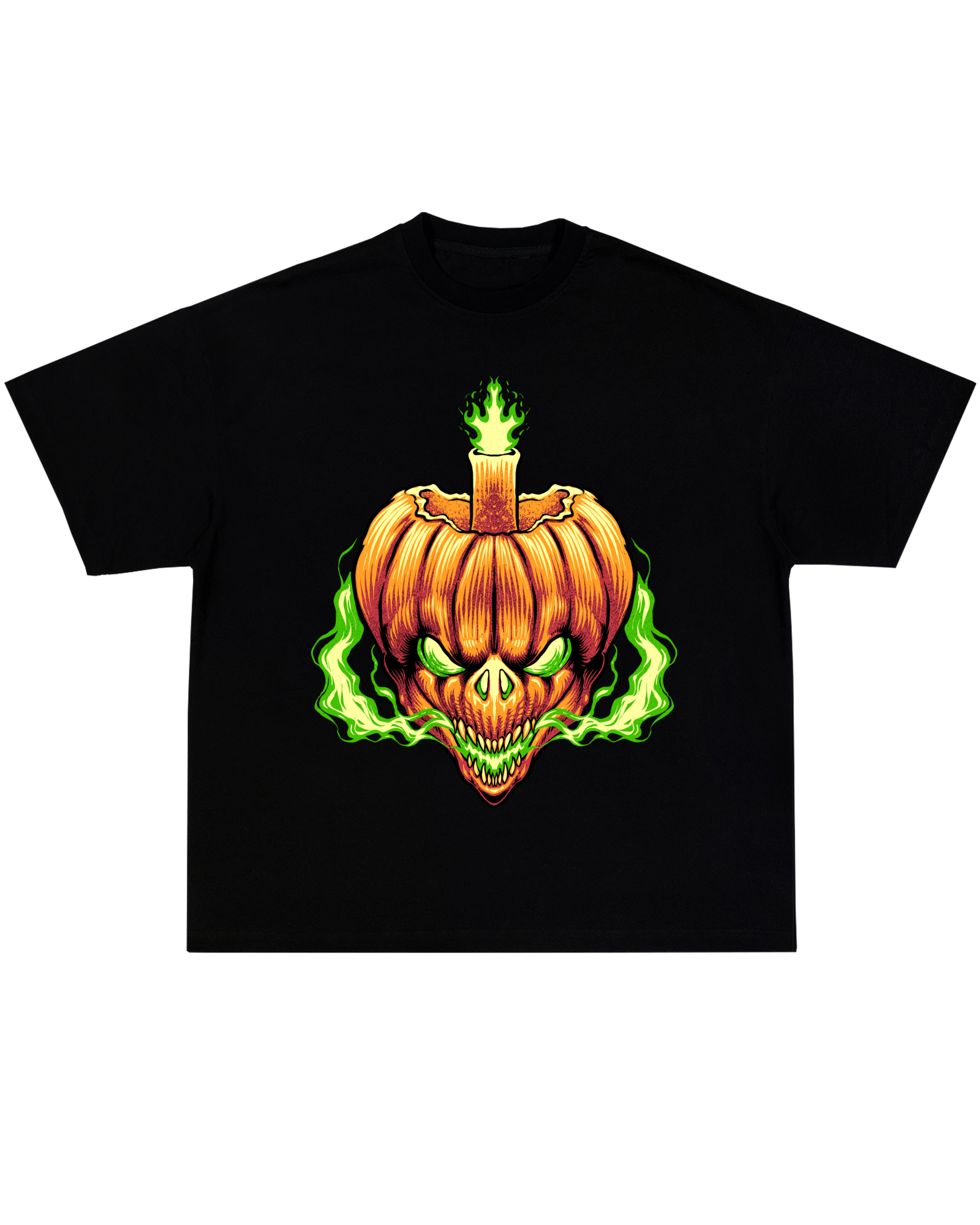 Untitled-6 Halloween Pumpkin With A Flame OVERSIZE T-Shirt